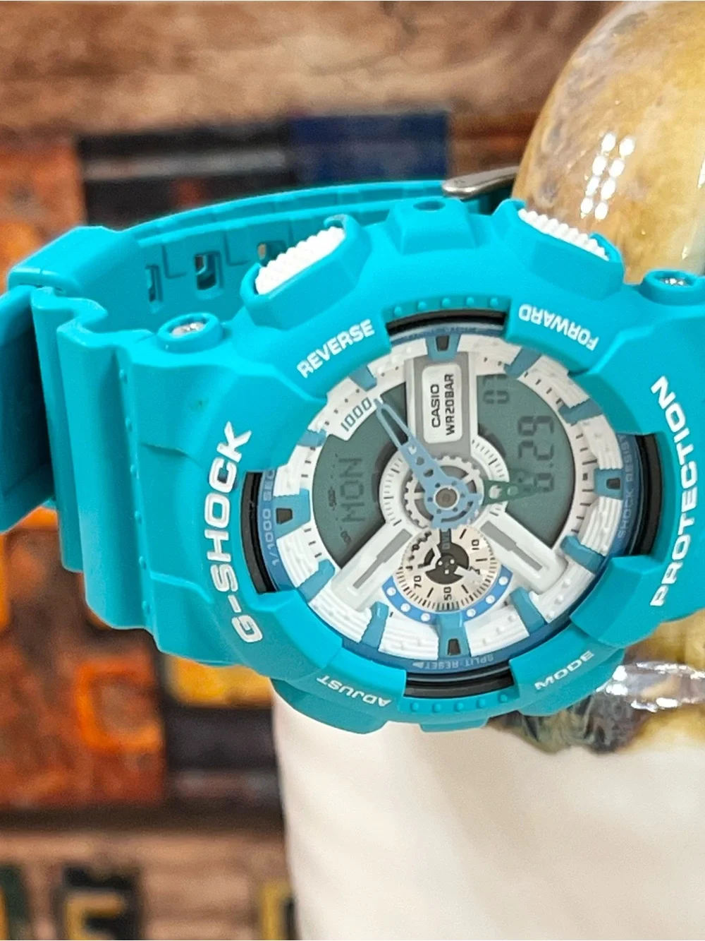Casio G-SHOCK Bright Turquoise Blue Resin Sport Watch
